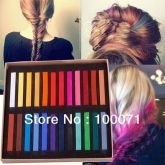 Giz para cabelo 24 cores não toxico