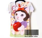 T - shirt branca de neve