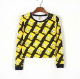 Cropped com mangas Bart