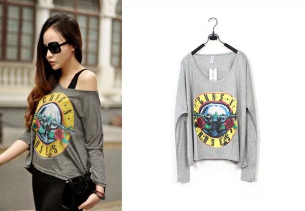 Manga longa Guns n roses