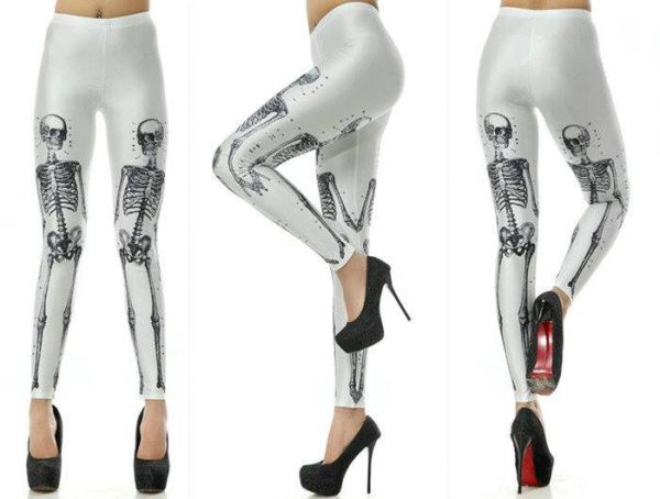 Legging Esqueleto Branca